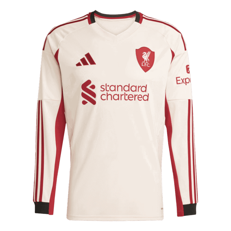 Liverpool Away Long Sleeve Soccer Jersey 2025/26