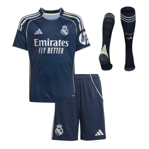 Real Madrid Away Kids Soccer Jerseys Full Kit 2025/26