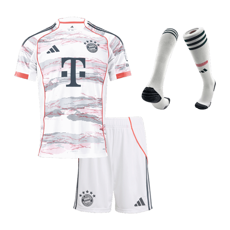 Bayern Munich Away Kids Soccer Jerseys Full Kit 2025/26