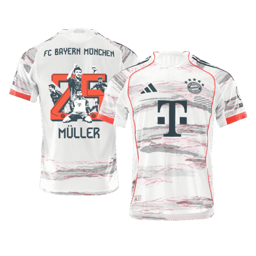 MÜLLER Special #25 Bayern Munich Away Special Authentic Soccer Jersey 2025/26