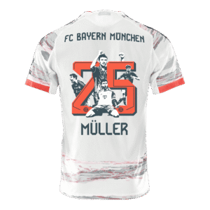 MÜLLER Special #25 Bayern Munich Away Special Authentic Soccer Jersey 2025/26