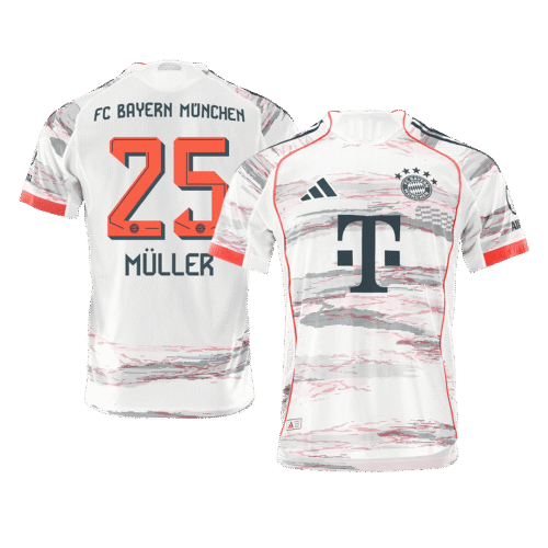 MÜLLER #25 Bayern Munich Away Authentic Soccer Jersey 2025/26
