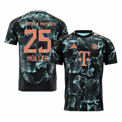 641022_1 MÜLLER #25 Bayern Munich Away Soccer Jersey