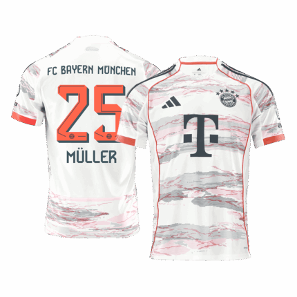 MÜLLER #25 Bayern Munich Away Soccer Jersey 2025/26