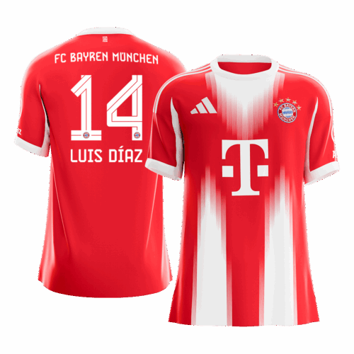 LUIS DÍAZ #14 Bayern Munich Home Soccer Jersey 2025/26