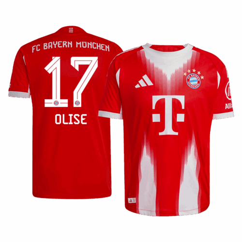 OLISE #17 Bayern Munich Home Player Version Jersey 2025/26