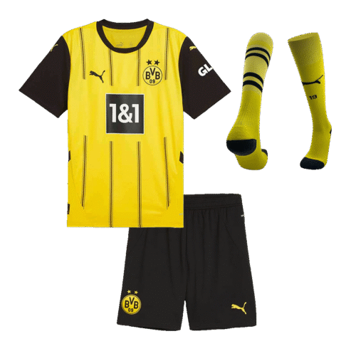 Borussia Dortmund Home Kids Soccer Jerseys Full Kit 2024/25
