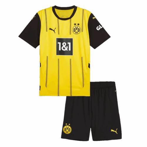 Borussia Dortmund Home Kids Soccer Jerseys Kit
