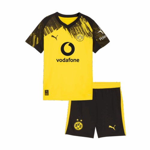 Borussia Dortmund Home Kids Soccer Jerseys Kit 2025/26