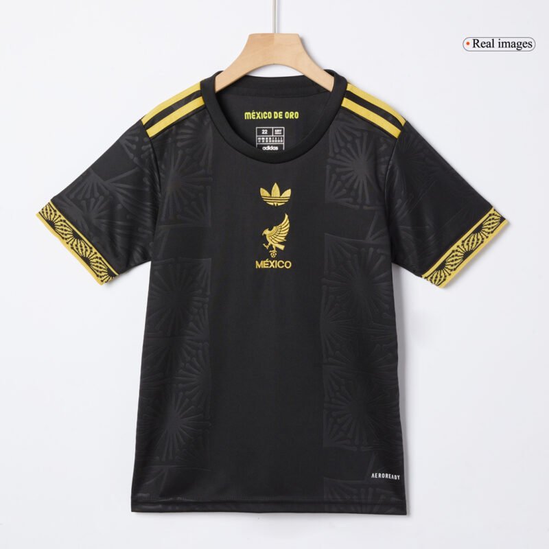 Mexico Third Away Kids Soccer Jerseys Kit 2025 - Gold Cup
