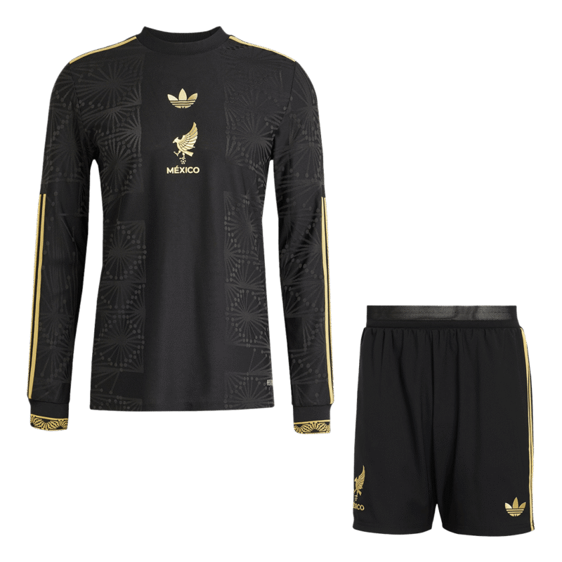 Mexico Third Away Long Sleeve Authentic Jerseys Kit 2025 - Gold Cup
