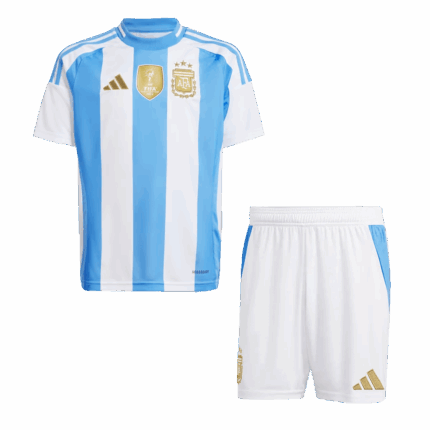 Argentina Home Kids Soccer Jerseys Kit