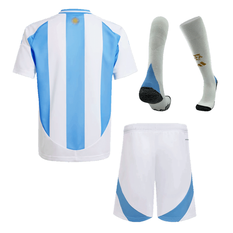 Argentina Home Kids Soccer Jerseys Full Kit 2024