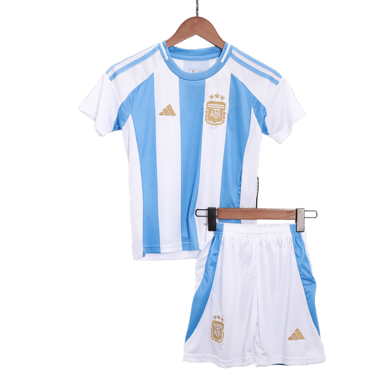 Argentina Home Kids Soccer Jerseys Full Kit 2024