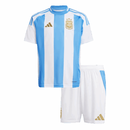 Argentina Home Kids Soccer Jerseys Kit Copa America