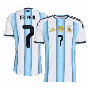 DE PAUL #7 Argentina Home Player Version Jersey World Cup 2026
