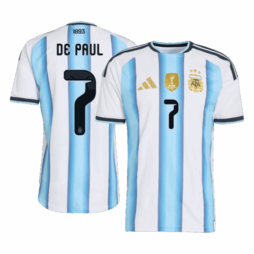 DE PAUL #7 Argentina Home Player Version Jersey World Cup 2026