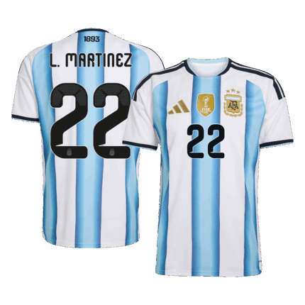 L.MARTINEZ #22 Argentina Home Soccer Jersey World Cup 2026