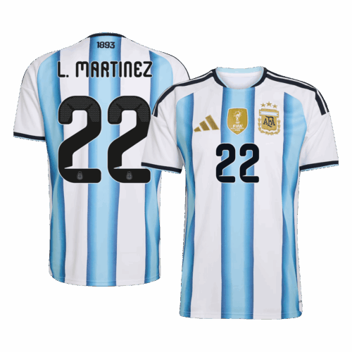 L.MARTINEZ #22 Argentina Home Soccer Jersey World Cup 2026