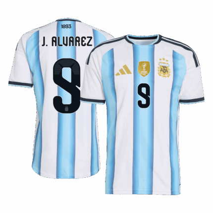 J.ALVAREZ #9 Argentina Home Soccer Jersey World Cup 2026