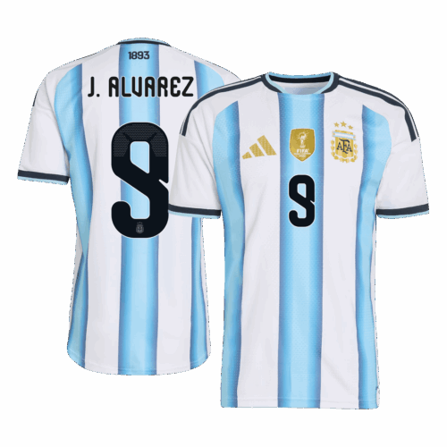 J.ALVAREZ #9 Argentina Home Soccer Jersey World Cup 2026