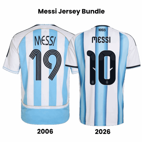 Retro MESSI #19 Argentina Home 2006 & MESSI #10 Argentina Home 2026