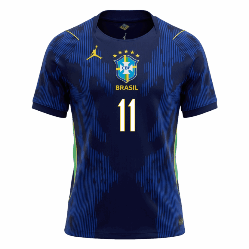 697454_3 RAPHINHA #11 Brazil Away Soccer Jersey World Cup 2026