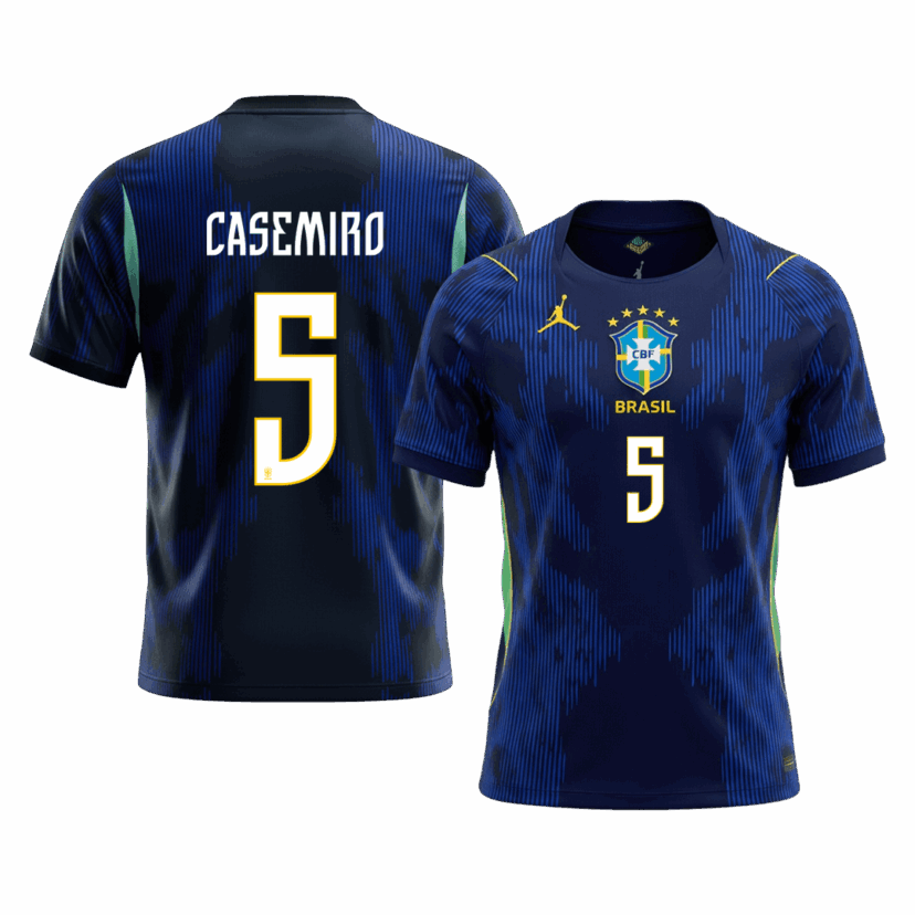 CASEMIRO #5 Brazil Away Soccer Jersey World Cup 2026