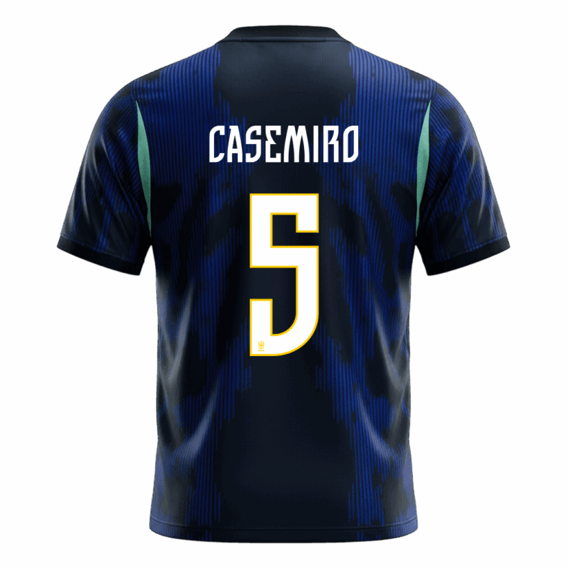 CASEMIRO #5 Brazil Away Soccer Jersey World Cup 2026