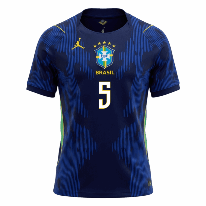 CASEMIRO #5 Brazil Away Soccer Jersey World Cup 2026