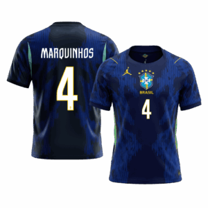 MARQUINHOS #4 Brazil Away Soccer Jersey World Cup 2026