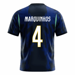 MARQUINHOS #4 Brazil Away Soccer Jersey World Cup 2026
