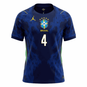 MARQUINHOS #4 Brazil Away Soccer Jersey World Cup 2026
