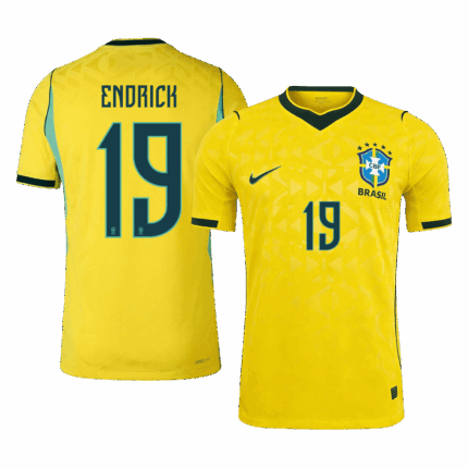 ENDRICK #19 Brazil Home Player Version Jersey World Cup 2026