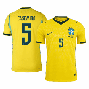 CASEMIRO #5 Brazil Home Player Version Jersey World Cup 2026