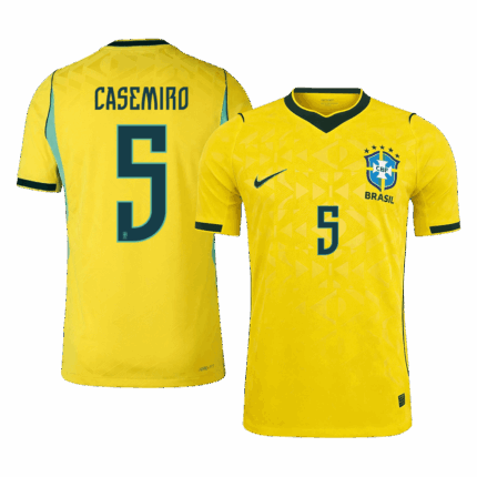 CASEMIRO #5 Brazil Home Player Version Jersey World Cup 2026