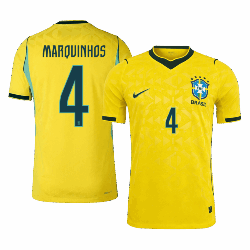 MARQUINHOS #4 Brazil Home Player Version Jersey World Cup 2026