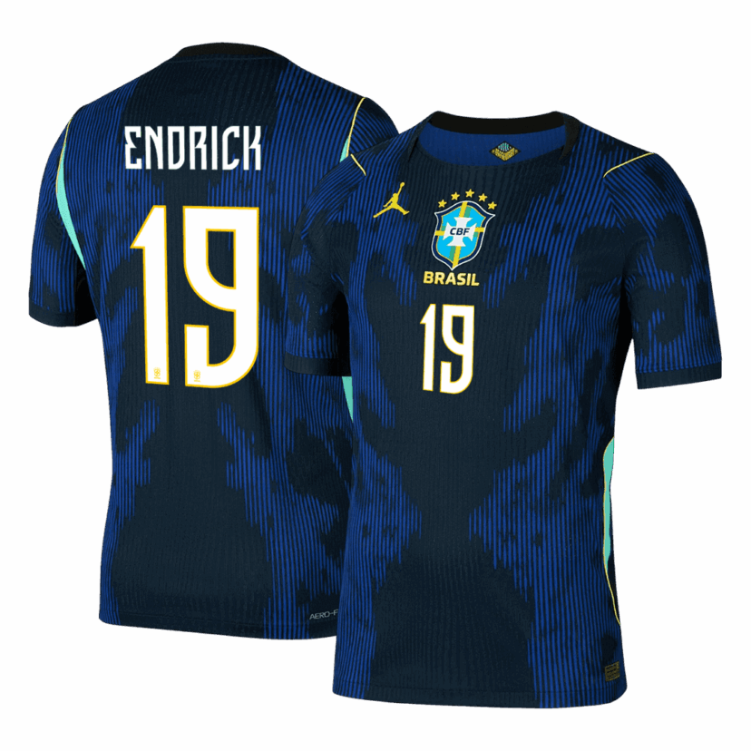 ENDRICK #19 Brazil Away Player Version Jersey World Cup 2026