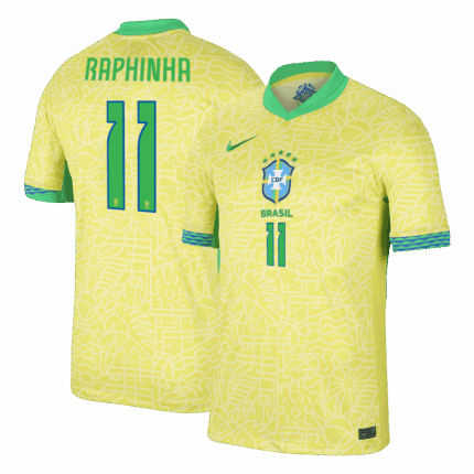 RAPHINHA #11 Brazil Home Soccer Jersey Copa America