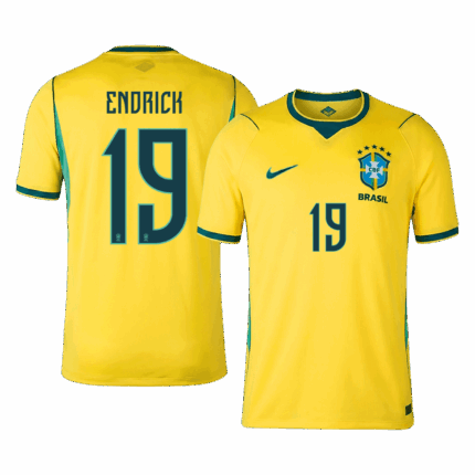 ENDRICK #19 Brazil Home Soccer Jersey World Cup 2026