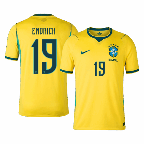 ENDRICK #19 Brazil Home Soccer Jersey World Cup 2026