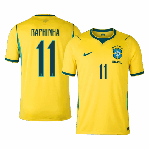 RAPHINHA #11 Brazil Home Soccer Jersey World Cup 2026