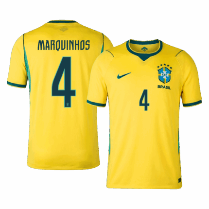 MARQUINHOS #4 Brazil Home Soccer Jersey World Cup 2026