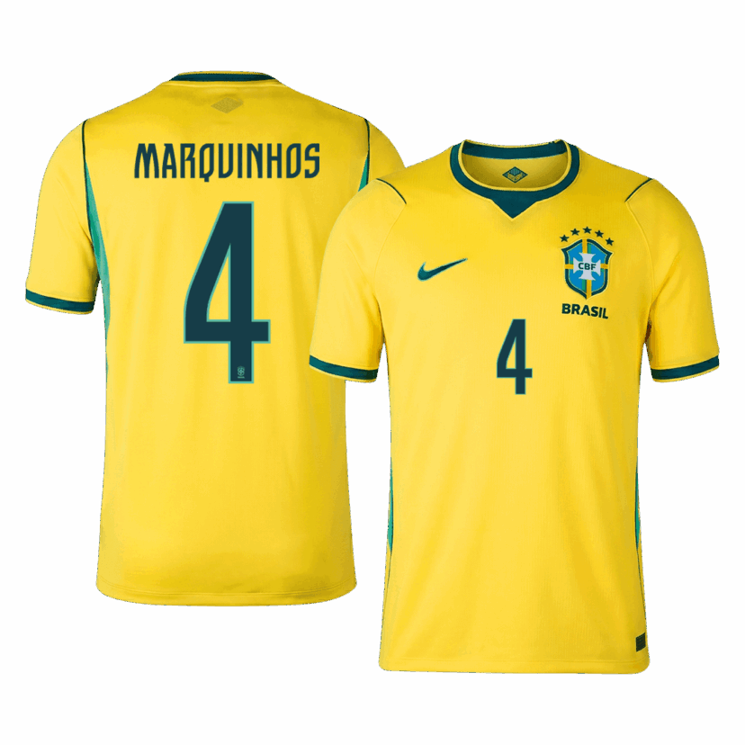 MARQUINHOS #4 Brazil Home Soccer Jersey World Cup 2026