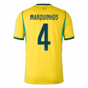 MARQUINHOS #4 Brazil Home Soccer Jersey World Cup 2026