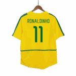 497018_2 Retro Soccer Jersey RONALDINHO #11 Brazil Home 2002/03