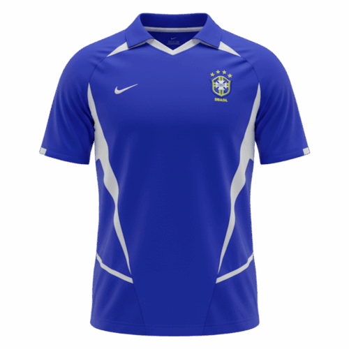 Retro Soccer Jersey Brazil Away 2002