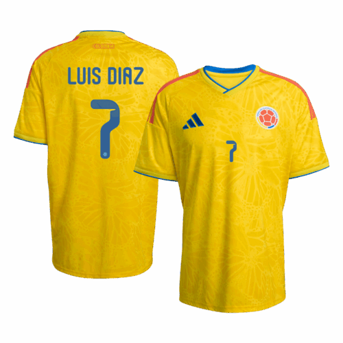 LUIS DíAZ #7 Colombia Home Soccer Jersey World Cup 2026
