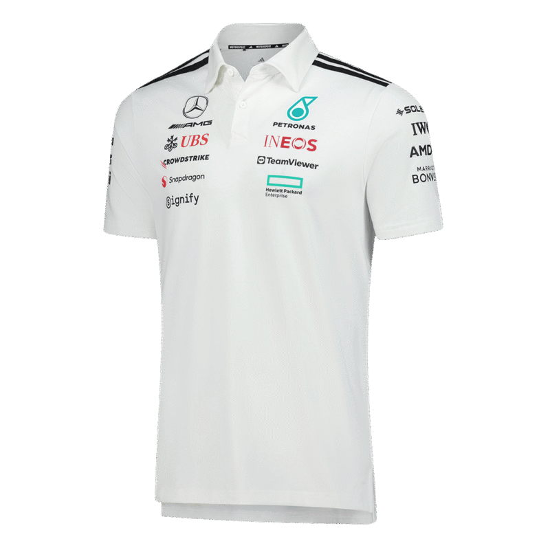 Mercedes AMG Petronas F1 2025 Team Polo White