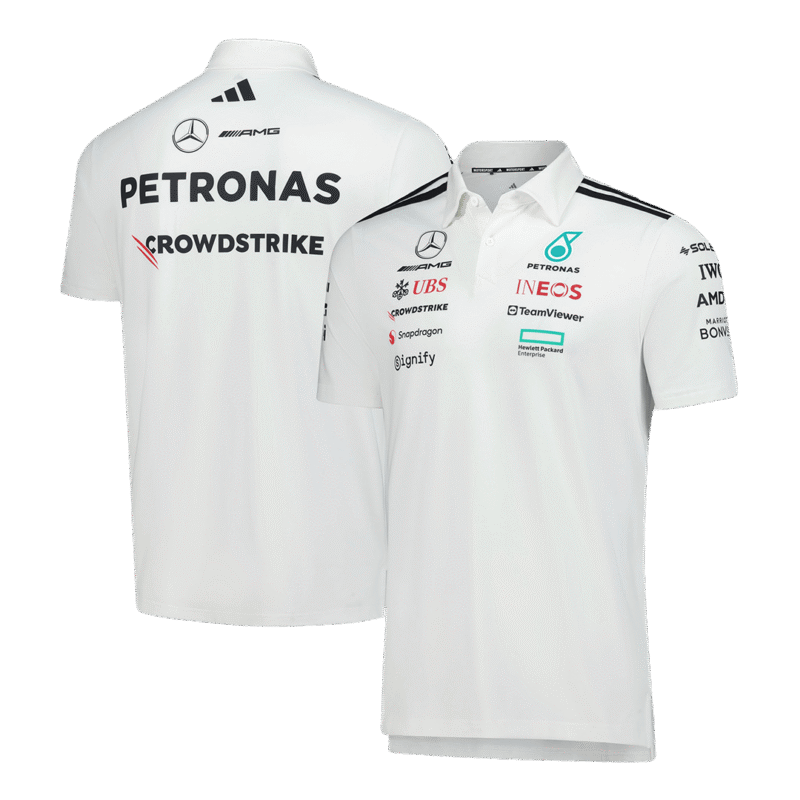 Mercedes AMG Petronas F1 2025 Team Polo White